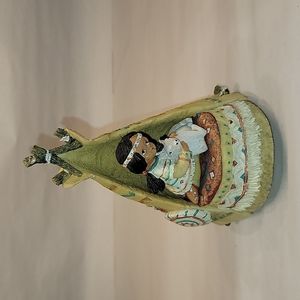 Native American Wind-Up Musical Figurine